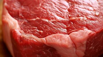 frisch Fleisch zum Kochen ein Mahlzeit oder köstlich Steak. ai generiert. foto
