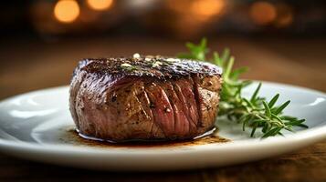 Filet Mignon Steak. ai generiert. foto
