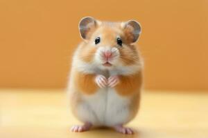 sehr süß Hamster im Natur, National Erdkunde, breit Leben Tiere. ai generiert. foto