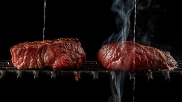 Aufhänger Steak ist köstlich Lebensmittel. ai generiert. foto