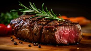 Rippenstück Steak ist köstlich Lebensmittel. ai generiert. foto