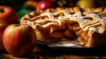 Süss lecker Apfel Kuchen foto