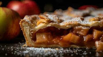 Süss lecker Apfel Kuchen foto