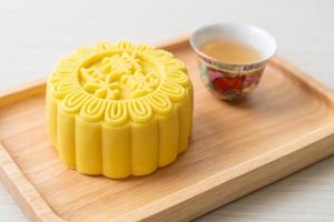 chinesischer mondkuchen puddinggeschmack foto