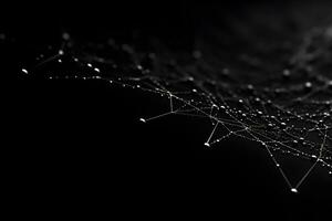 Spinne Netz Overlay dunkel Hintergrund, Spinnennetz Design Element, ai generiert foto