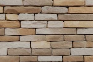 Backstein Mauer Textur. Beige alt braun Backstein Mauer Beton oder Stein texturiert, foto