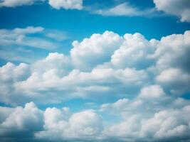 Fotografie von Blau Himmel Wolke Hintergrund Bild, ai generativ foto