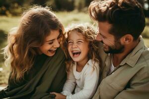 glücklich froh Familie foto