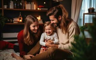 glücklich froh Familie foto