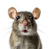 süß Ratte Gesicht isoliert foto