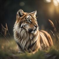 sibirisch Tiger, Panthera Tigris Altaica. generativ ai foto