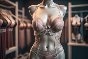 sinnlich Dessous auf ein Mannequin. ai generativ foto