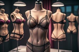 sinnlich Dessous auf ein Mannequin. ai generativ foto