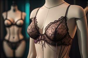 sinnlich Dessous auf ein Mannequin. ai generativ foto