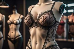 sinnlich Dessous auf ein Mannequin. ai generativ foto