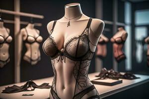 sinnlich Dessous auf ein Mannequin. ai generativ foto