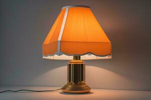 ein modern Lampe auf ein solide Farbe Hintergrund. ai generativ foto