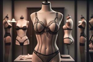 sinnlich Dessous auf ein Mannequin. ai generativ foto