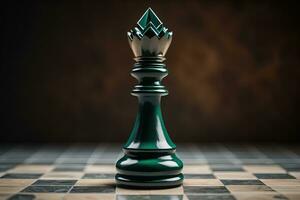 Schach König auf ein solide Farbe Hintergrund. ai generativ foto