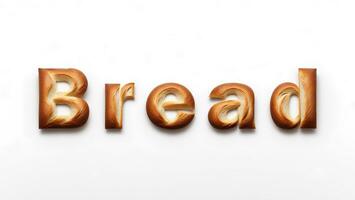 Brot Typografie Text Design Illustration Hintergrund, ai generativ foto