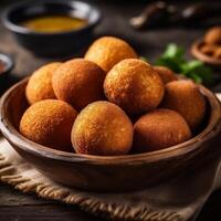 Brasilien Snack Coxinha generativ ai foto