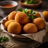 Brasilien Snack Coxinha generativ ai foto