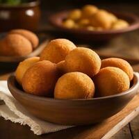 Brasilien Snack Coxinha generativ ai foto