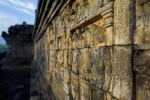 der Borobudur-Tempel bei Sonnenaufgang foto