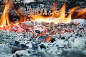 Holz Verbrennung Phase foto