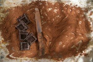 Kakao und Schokolade foto