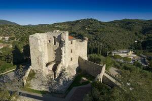 das klein Festung von suvereto Toskana Italien foto