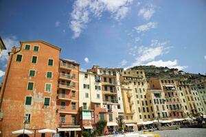 das charakteristisch Dorf von Camogli Genua Italien foto