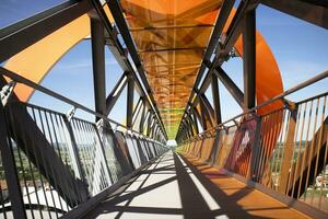 das bunt Fußgänger Gehweg im Peccioli pisa Italien foto