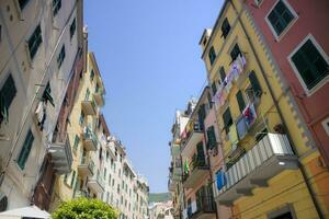 das zentral Straße von riomaggiore cinque terre foto