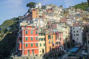 das klein Dorf von riomaggiore cinque terre foto