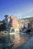 das klein Dorf von riomaggiore cinque terre foto