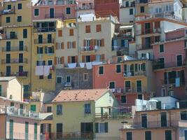 charakteristisch bunt Dorf von Manarola Ligurien foto