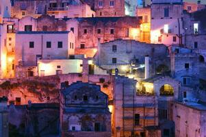 uralt Dorf von das Sassi von Matera Italien foto