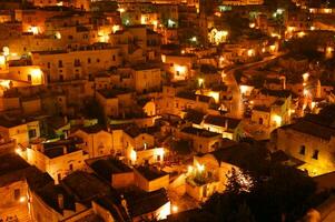 uralt Dorf von das Sassi von Matera Italien foto