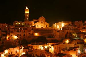 uralt Dorf von das Sassi von Matera Italien foto