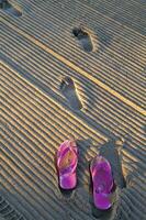 Fußabdrücke im Sand foto