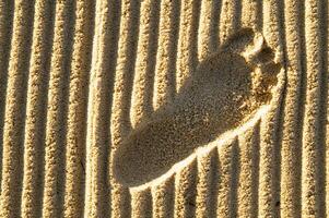 Fußabdrücke im Sand foto