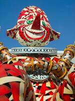 Einzelheiten von das Masken von das Karneval von viareggio foto