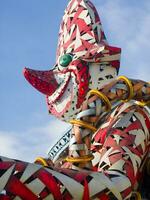 Einzelheiten von das Masken von das Karneval von viareggio foto