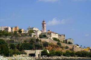 fotografisch Aussicht von das Stadt von Bastia Frankreich foto