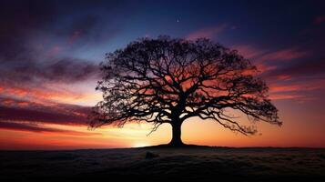 Silhouette von Landschaft Baum im Foto