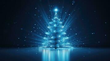 Blau Weihnachten Baum ohne Spezifisch Design foto