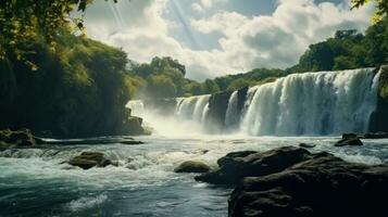 natürlich Wasserfall Hintergrund foto