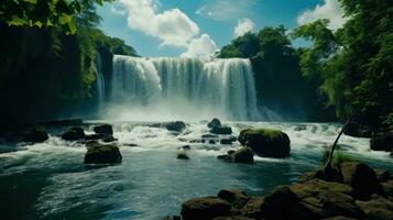 natürlich Wasserfall Hintergrund foto