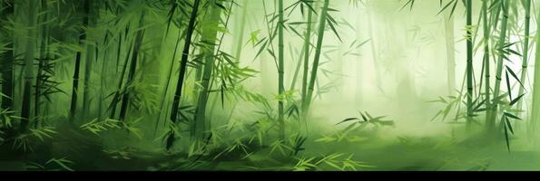 Bambus, Grün Bäume, Bambus, im das Stil von verschwommen Bilder foto